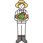 Farmer Man Whole Body SVG Icon